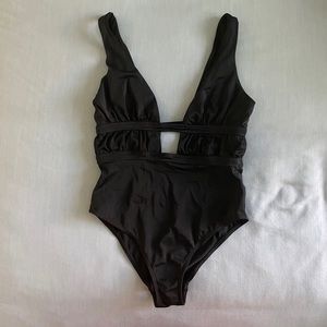 Women’s black one-piece swimsuit by ASOS | size 4